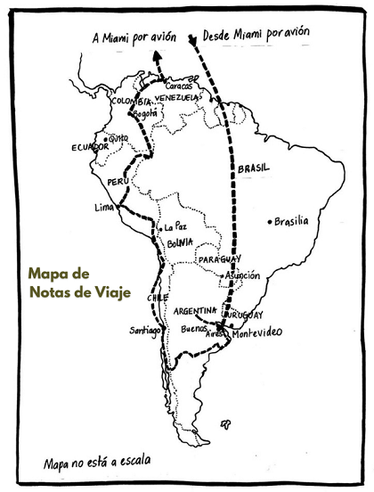 Mapa de Notas de Viaje. 